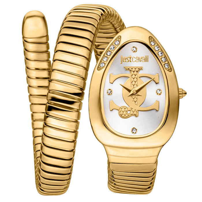 Just Cavalli Women's Snake Silver Dial Watch - JC1L227M0035