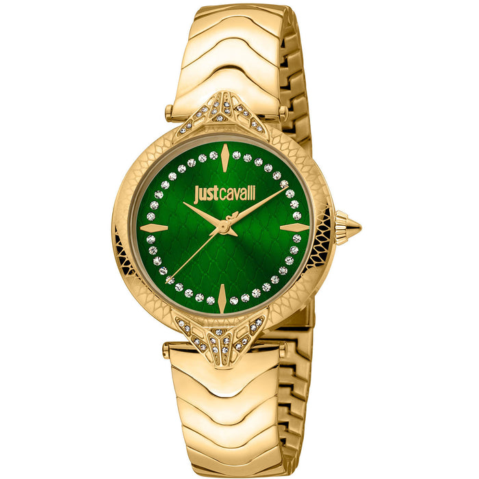 Just Cavalli Women's Animalier Green Dial Watch - JC1L238M0075