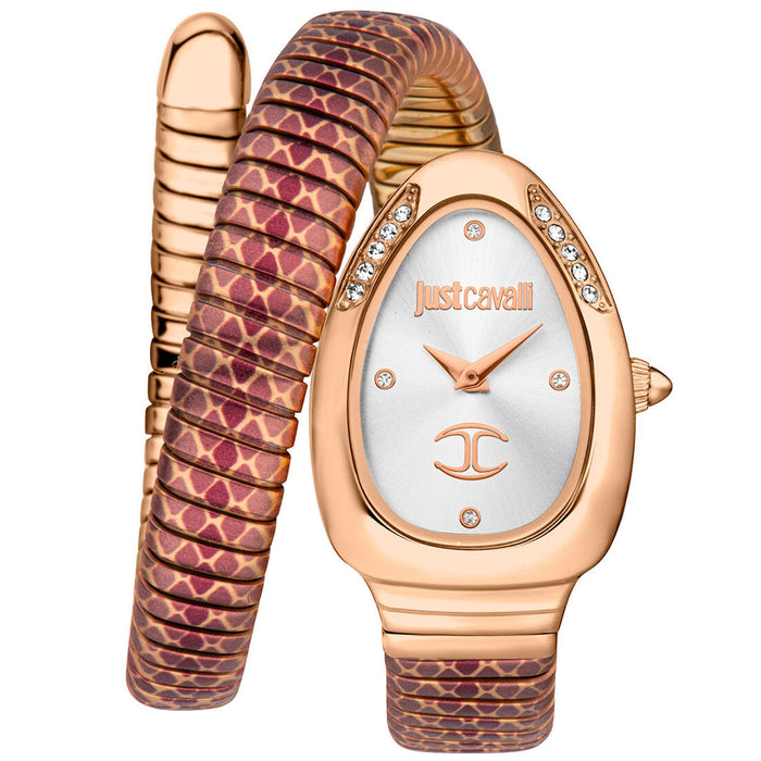 Just Cavalli Women's Snake Silver Dial Watch - JC1L251M0065