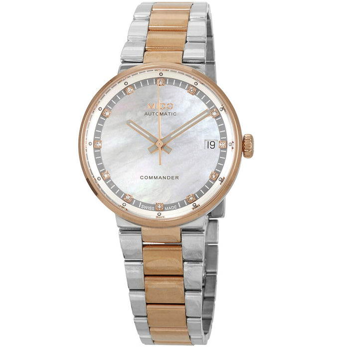 Mido Women's Commander II Mother of pearl Dial Watch - M0142072211680