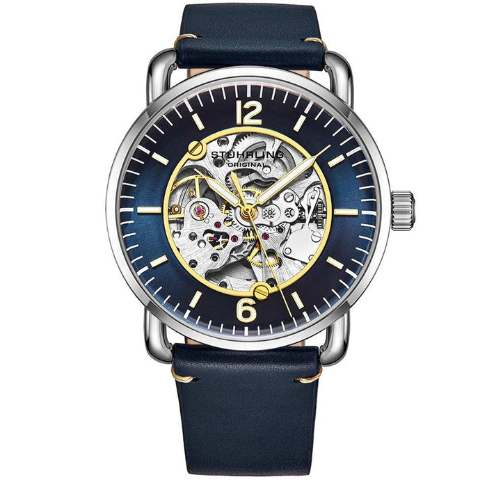 Stuhrling Men's Classic Blue Dial Watch - M12655