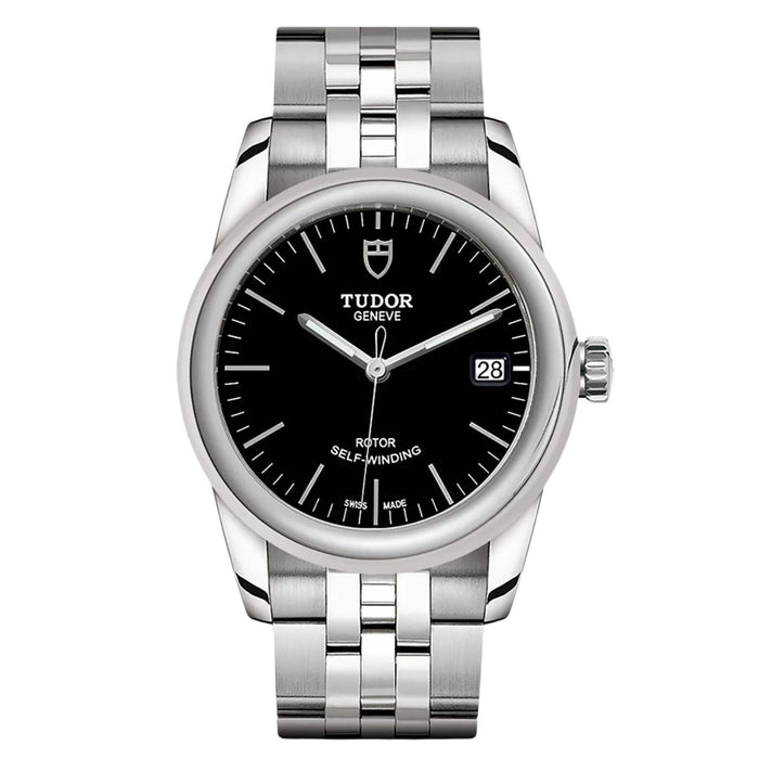 Tudor Men's Glamour Black Dial Watch - M55000-0007