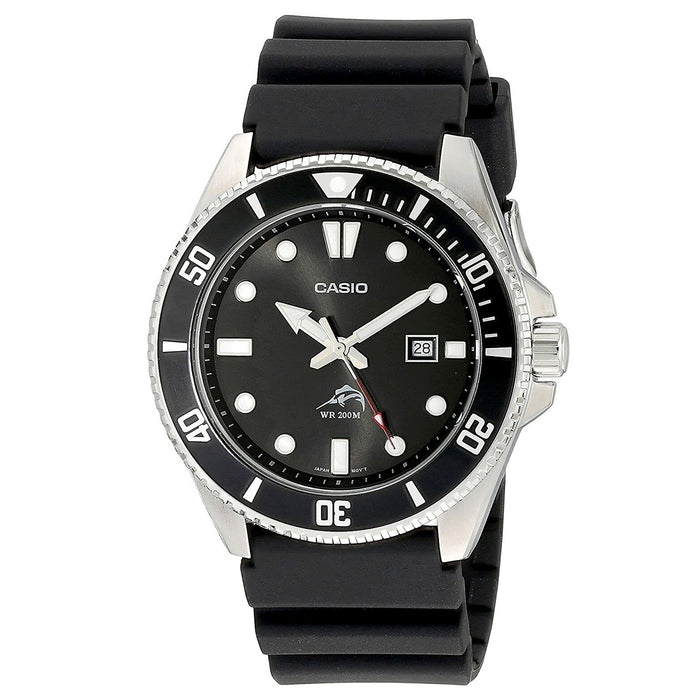 Casio Men's Classic Black Dial Watch - MDV-106-1AV