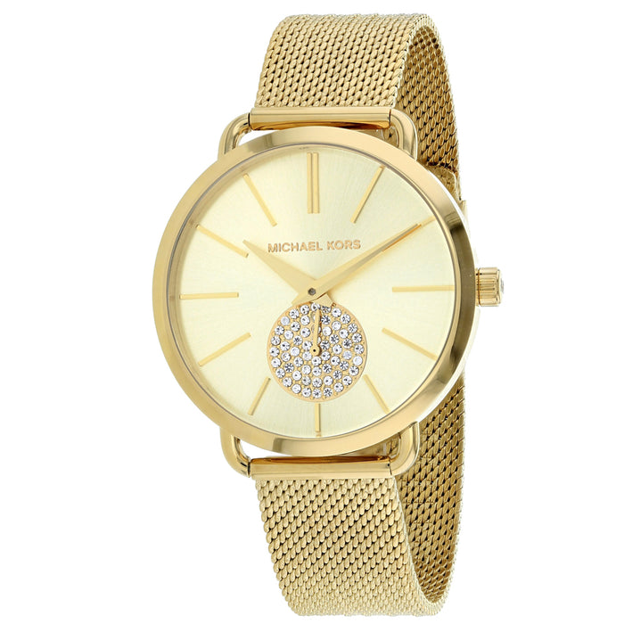 Michael Kors Women's Portia Gold Dial Watch - MK3844