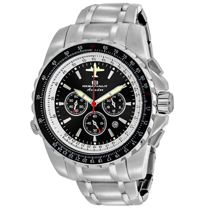 Oceanaut Men's Aviador Pilot Black Dial Watch - OC0111