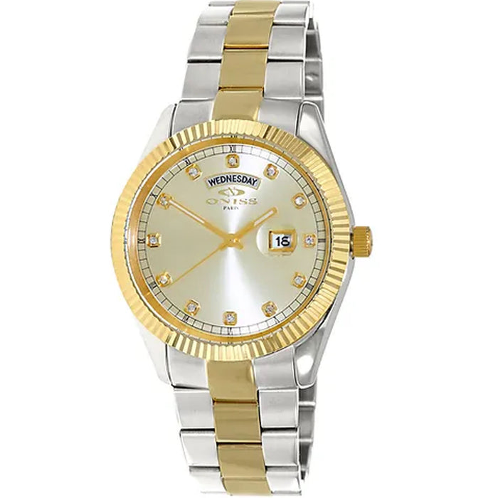 Oniss Men's Admiral Gold Dial Watch - ON3881-2TGO