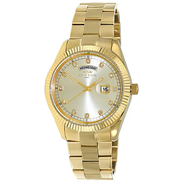 Oniss Men's Admiral Gold Dial Watch - ON3881-MGG