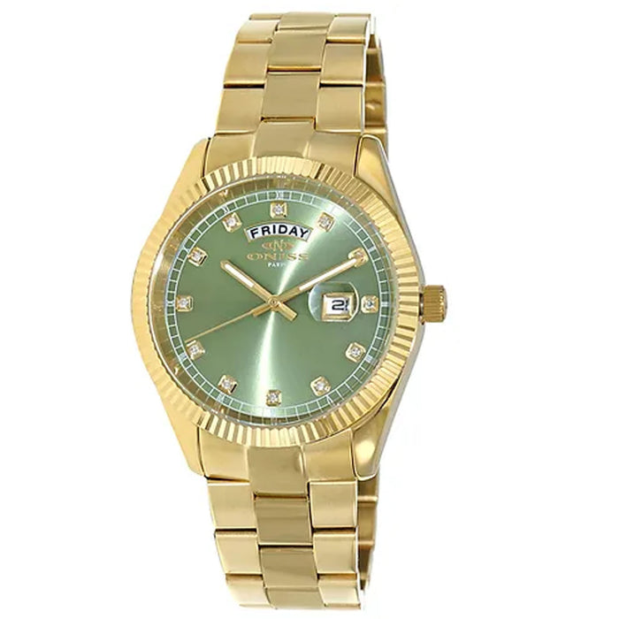 Oniss Men's Admiral Green Dial Watch - ON3881-MGGN