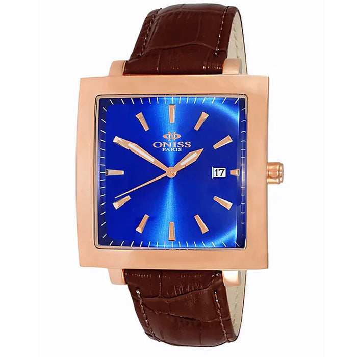 Oniss Men's Quad Blue Dial Watch - ON4444-MRGBU