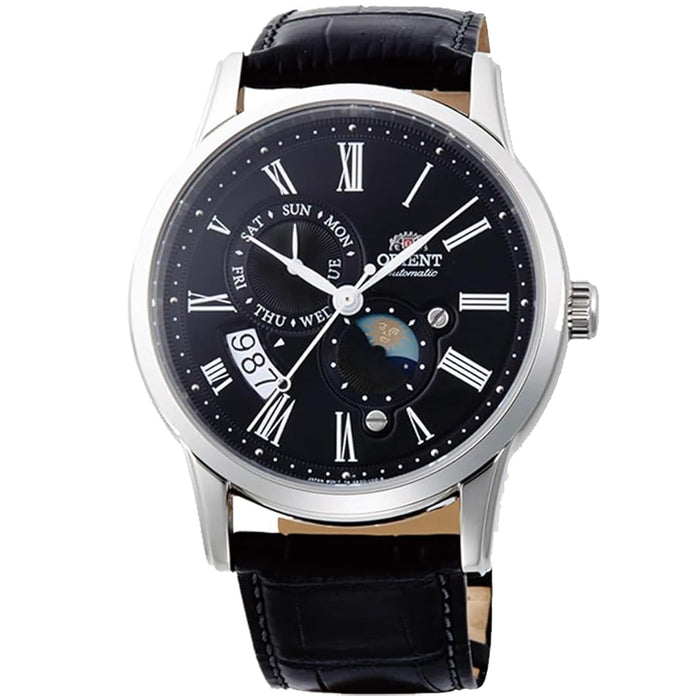 Orient Men's Sun & Moon Black Dial Watch - RA-AK0010B10B