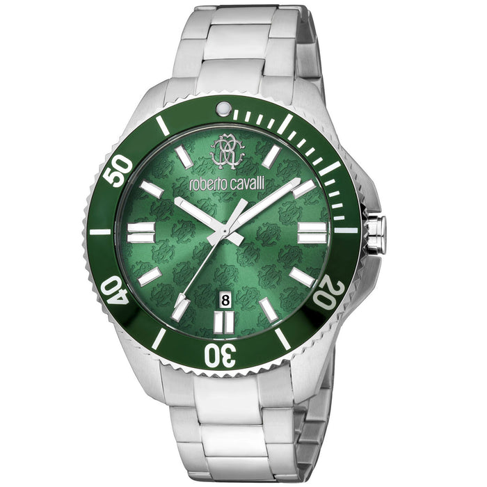 Roberto Cavalli Men's Classic Green Dial Watch - RC5G013M0105