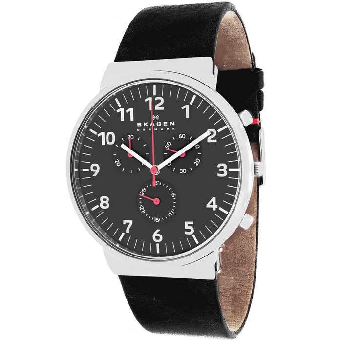 Skagen Men's Ancher Chronograph Black Dial Watch - SKW6100