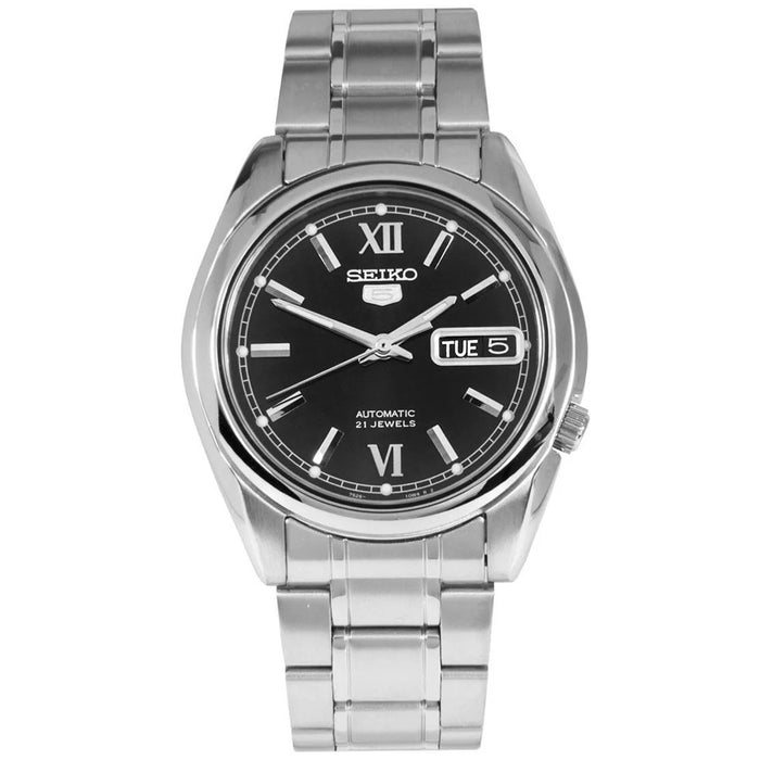 Seiko Men's Series 5 Black Dial Watch - SNKL55