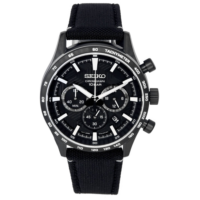 Seiko Men's Classic Black Dial Watch - SSB417P1