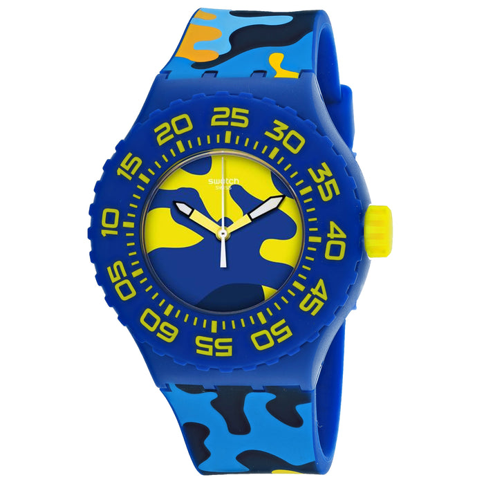 Swatch Men's Camo Blue Dial Watch - SUUN101