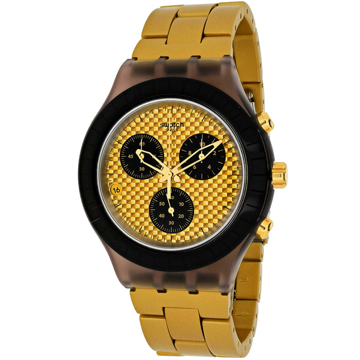 Swatch Men's Desert Sands Gold tone Dial Watch - SVCM4010AG