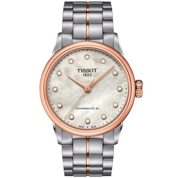 Tissot Women's T-Classic Luxury Powermatic 80 White MOP Dial Watch - T0862072211600