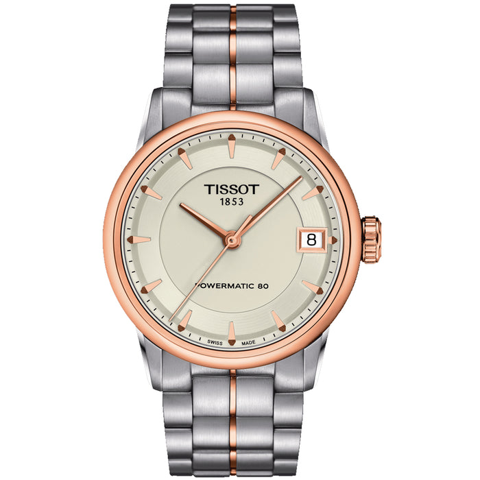 Tissot Women's T-Classic Luxury Powermatic 80 Ivory Dial Watch - T0862072226101