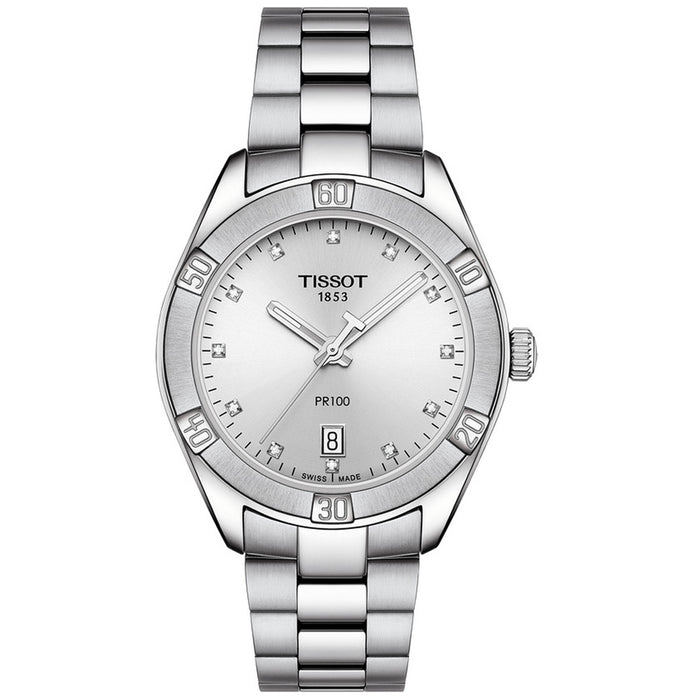 Tissot Women's PR 100 Silver Dial Watch - T1019101103600