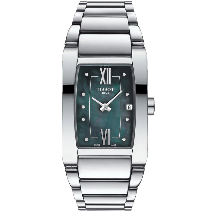 Tissot Women's T-Classic Generosi-T Black MOP Dial Watch - T1053091112600
