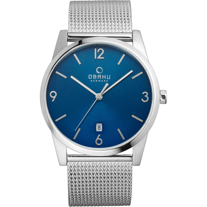 Obaku Men's Sten Blue Dial Watch - V169GDCLMC