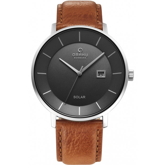 Obaku Men's Camel Grey Dial Watch - V222GRCJRZ