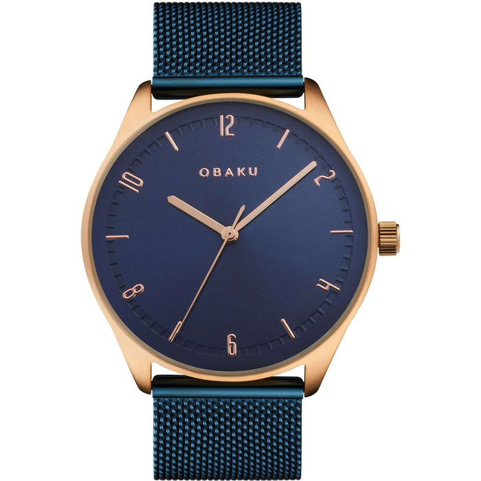 Obaku Men's Ager Blue Dial Watch - V235GXVLML