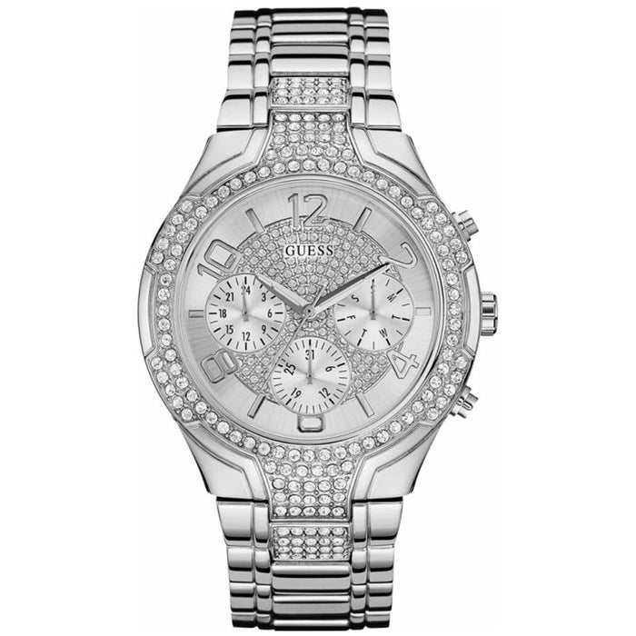 Guess Women's Stellar Silver Dial Watch - W0628L1