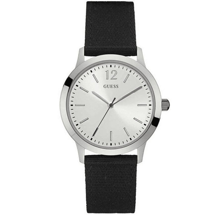 Guess Men's Nylon Strap White Dial Watch - W0976G1