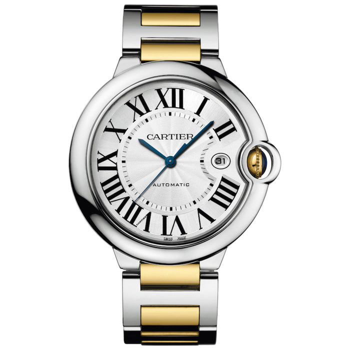 Cartier Men's Ballon Blue Silver Dial Watch - W2BB0031