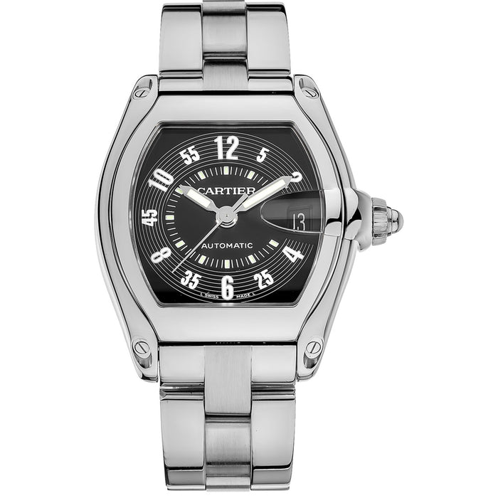 Cartier Men's Roadster Black Dial Watch - W62004V3