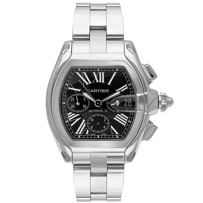 Cartier Men's Roadster Black Dial Watch - W62020X6