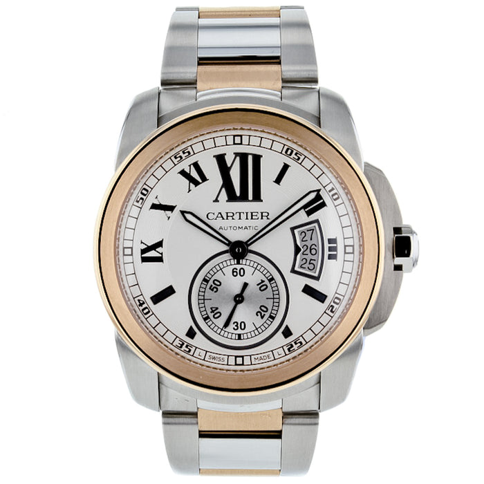 Cartier Men's Calibre De Cartier Silver Dial Watch - W7100036