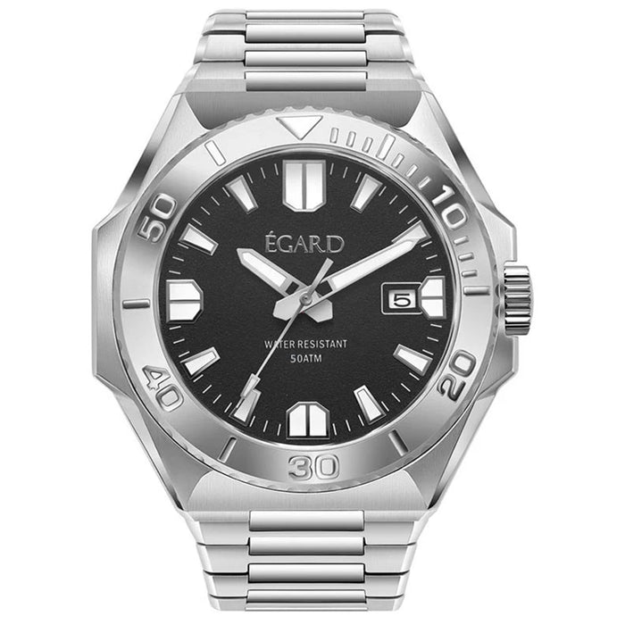 Egard Men's King Ocean Black Dial Watch - WCH-5095-G0G003