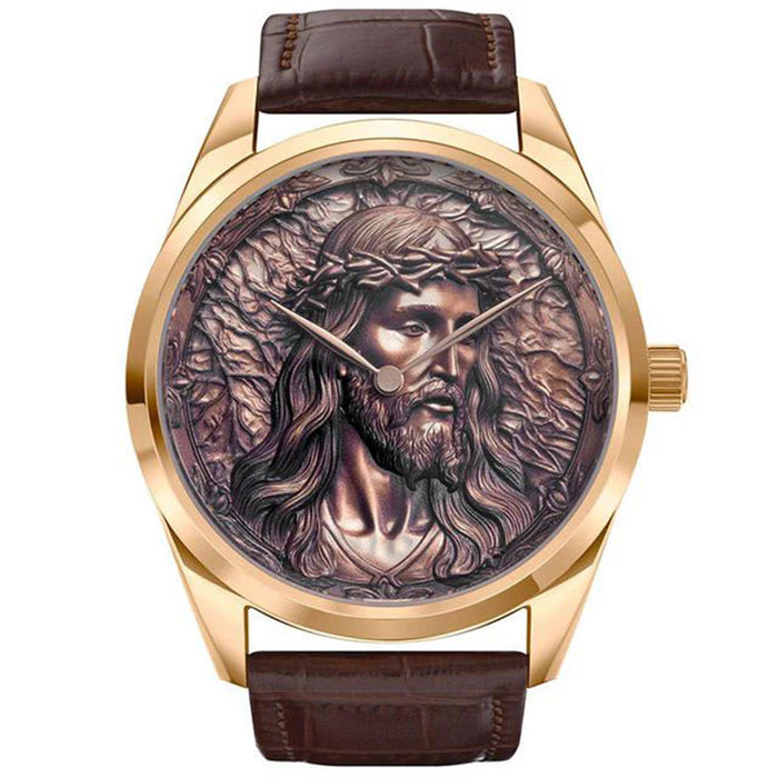 Egard Men's In His name Rose Gold Dial Watch - WCH-S9887-ROS
