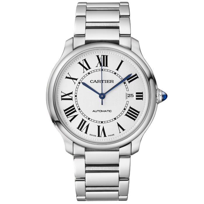 Cartier Men's Ronde Silver Dial Watch - WSRN0035