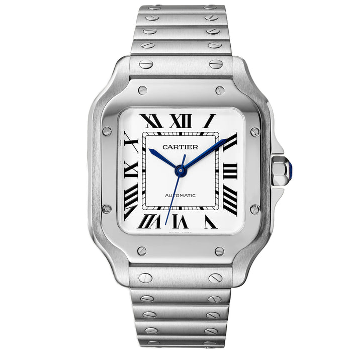 Cartier Men's Santos Silver Dial Watch - WSSA0029