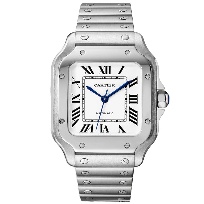 Cartier Men's Santos Silver Dial Watch - WSSA0029