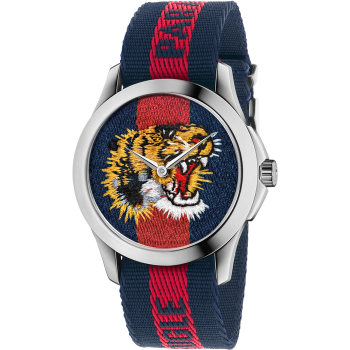 Gucci Men's Le Marche Des Merveilles Blue Dial Watch - YA126495