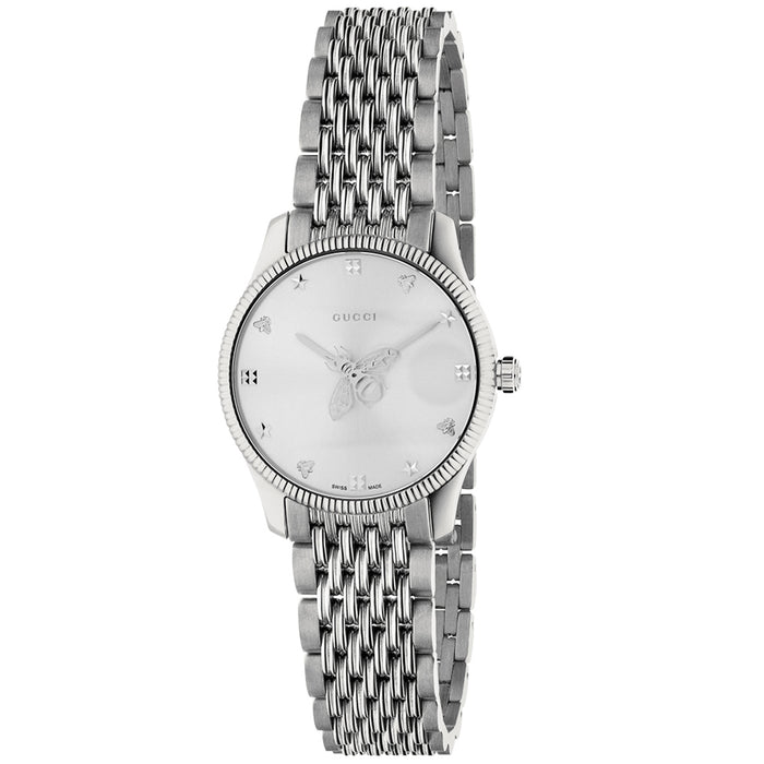 Gucci Women's G-Timeless Bee Silver Dial Watch - YA1265019