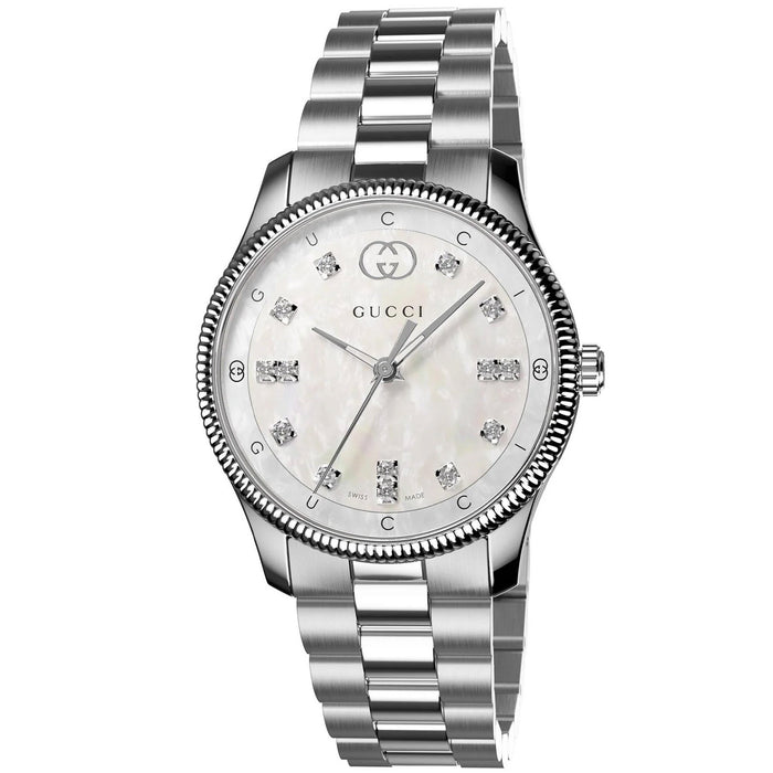 Gucci Women's G-Timeless White MOP Dial Watch - YA1265064