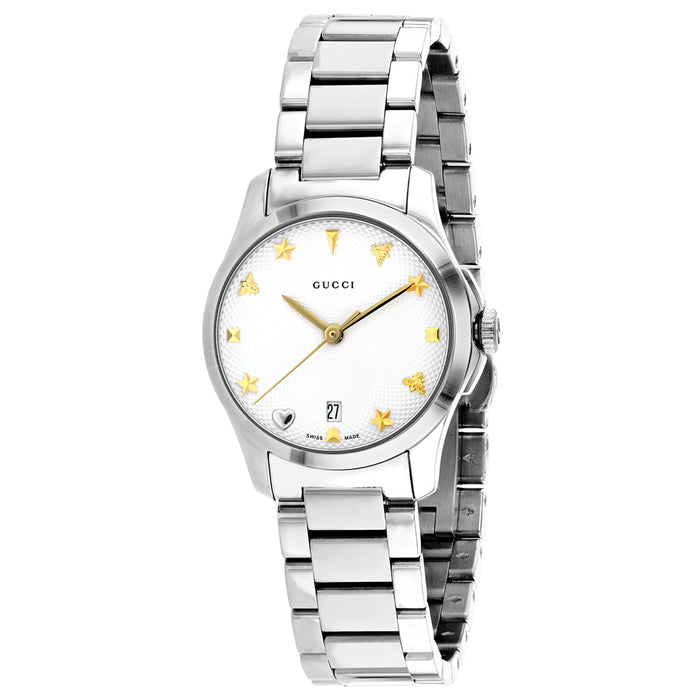 Gucci Women's G-Timeless Silver Dial Watch - YA126572A