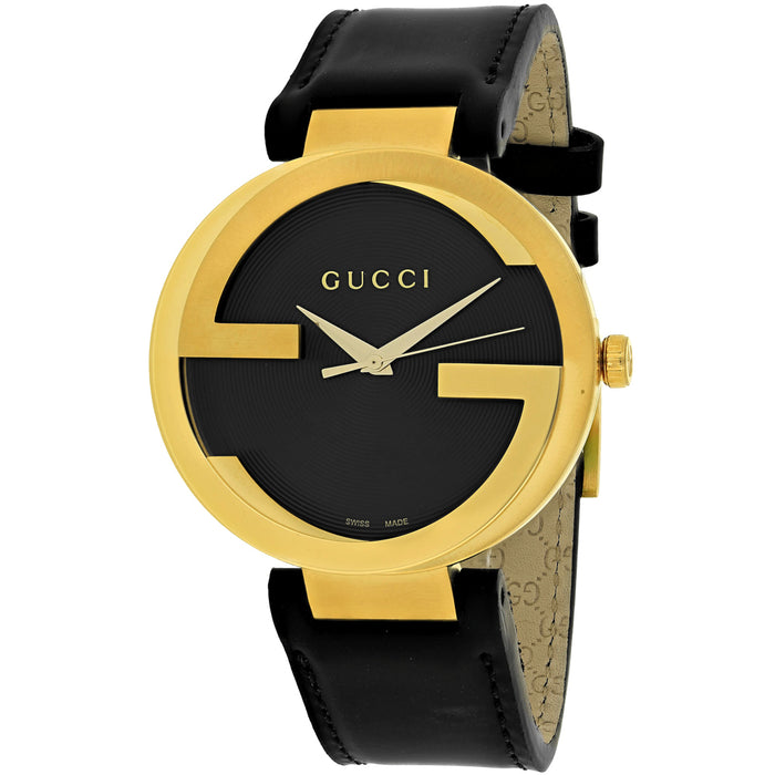 Gucci Men's Interlocking XL Black Dial Watch - YA133212