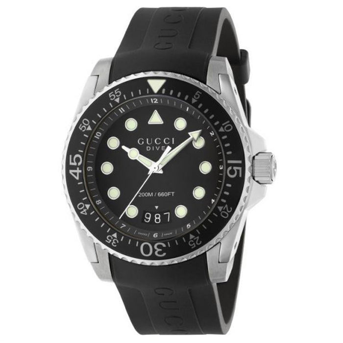 Gucci Men's Classic Black Dial Watch - YA136204B