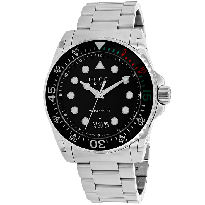 Gucci Men's Dive Black Dial Watch - YA136208