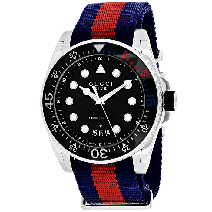 Gucci Men's Dive Black Dial Watch - YA136210