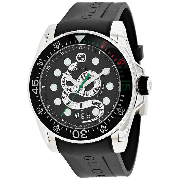 Gucci Men's Dive Black Dial Watch - YA136217