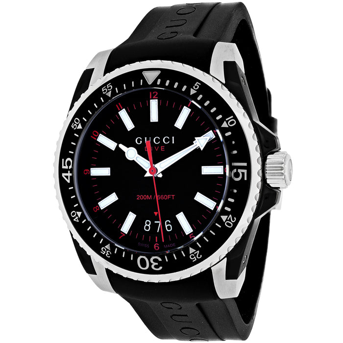 Gucci Men's Dive Black Dial Watch - YA136303