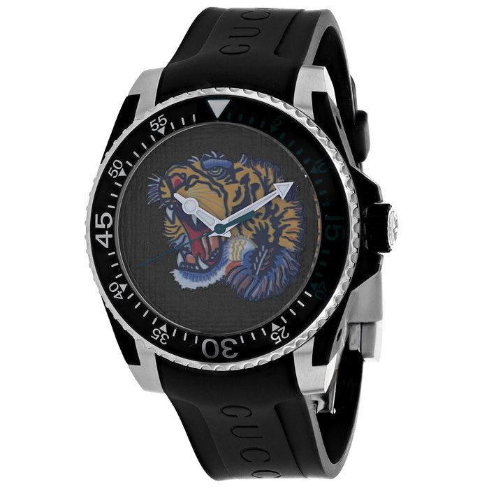 Gucci Men's Dive Black Dial Watch - YA136318