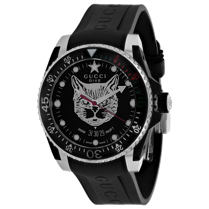 Gucci Men's Dive Black Dial Watch - YA136320